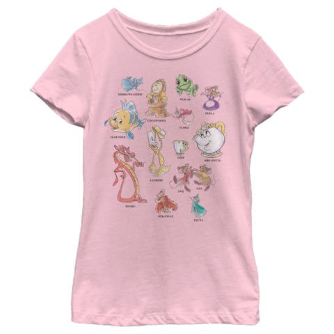 Girl's Disney Sidekicks Sketch  Graphic T-Shirt