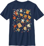 Star Wars: The Mandalorian Boy's Star Wars The Mandalorian Halloween Candy Collage Graphic T-Shirt