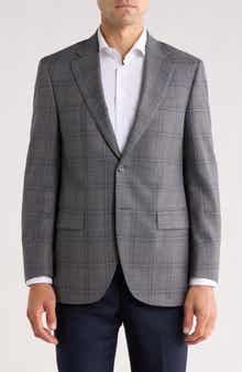 Peter Millar Flynn Classic Fit Plaid Wool Sport Coat