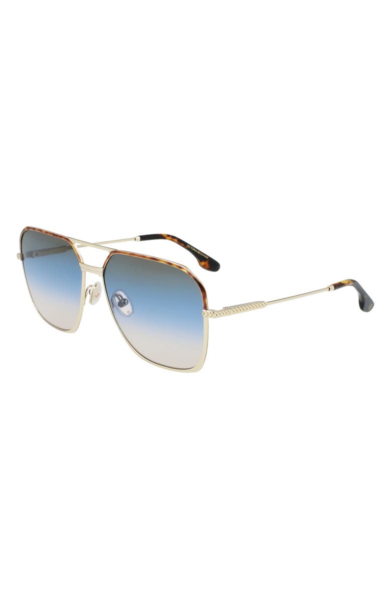 Victoria Beckham 59mm Gradient Aviator Sunglasses, Alternate, color, 