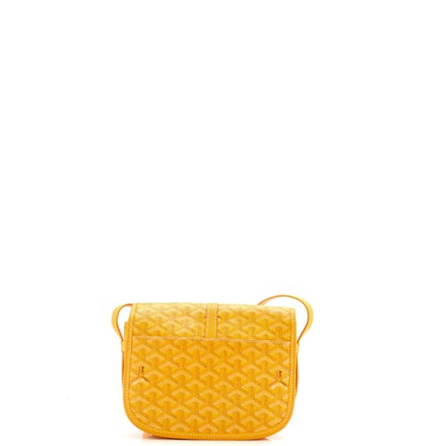 Pre-owned Goyard  Goyard Belvedere Ii Messenger Bag Coated Canvas Pm In Yellow