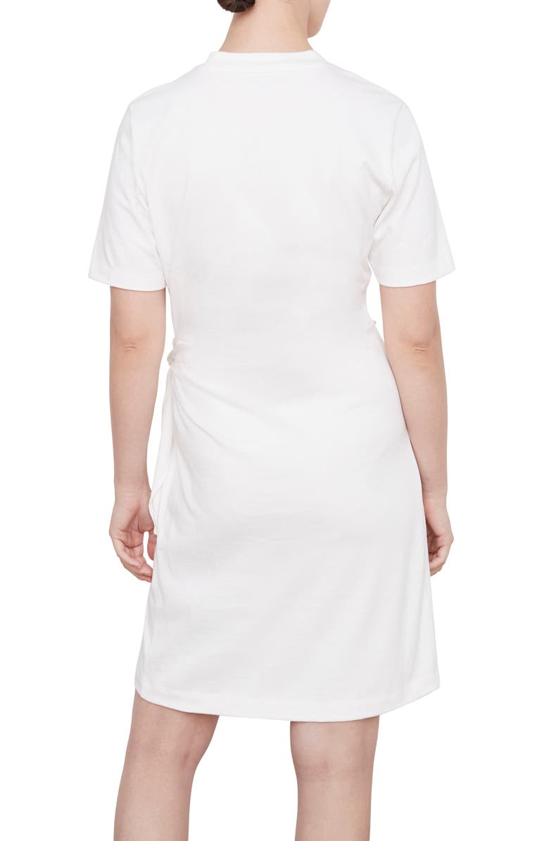 Vince Side Tie Cotton T-Shirt Dress, Alternate, color, Off White