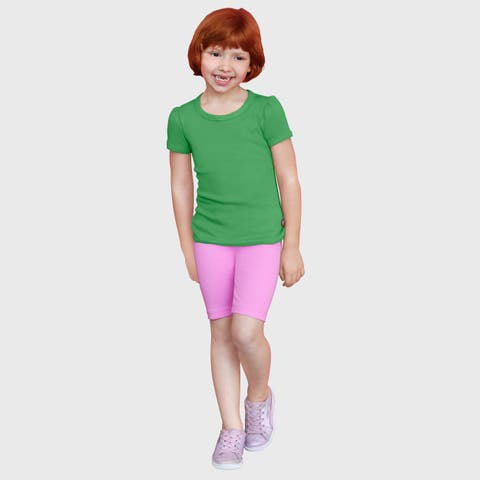 Girls 100% Cotton Short Sleeve Puff Classic Fit Tee (Toddler/Kids)