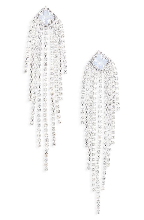 Crystal Fringe Drop Earrings