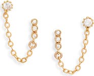 Set & Stones Maven Double Stud Chain Earrings