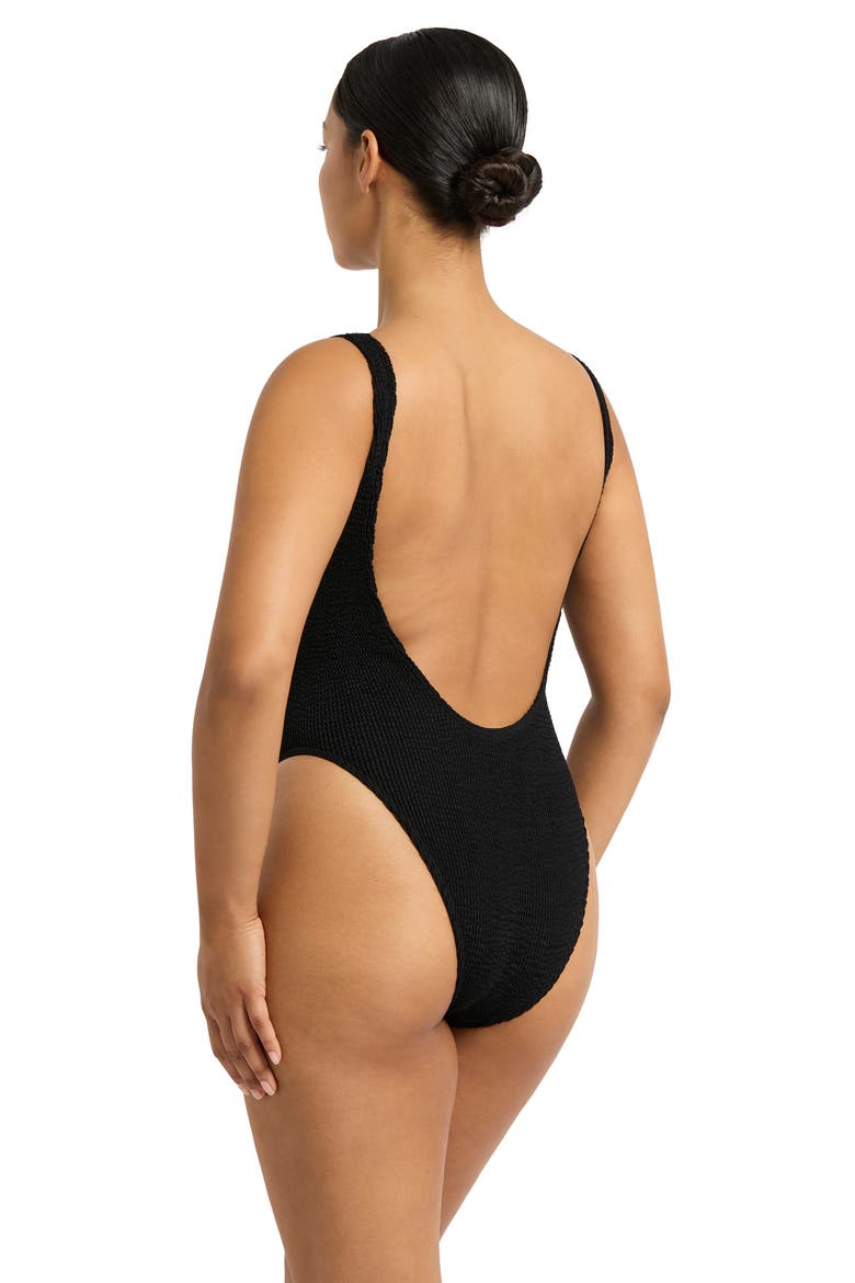 Mara One-Piece Swimsuit, Alternate, color, BLACK RECYCLED