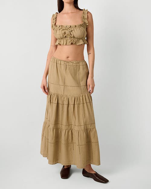 Weworewhat Broderie Midi Skirt