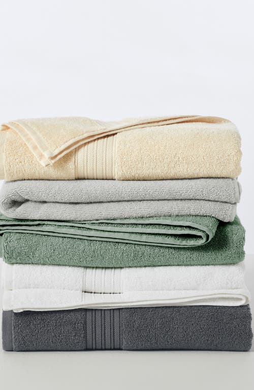 Woven & Weft Set Of 6 Cotton Hand Towels In Eucalyptus