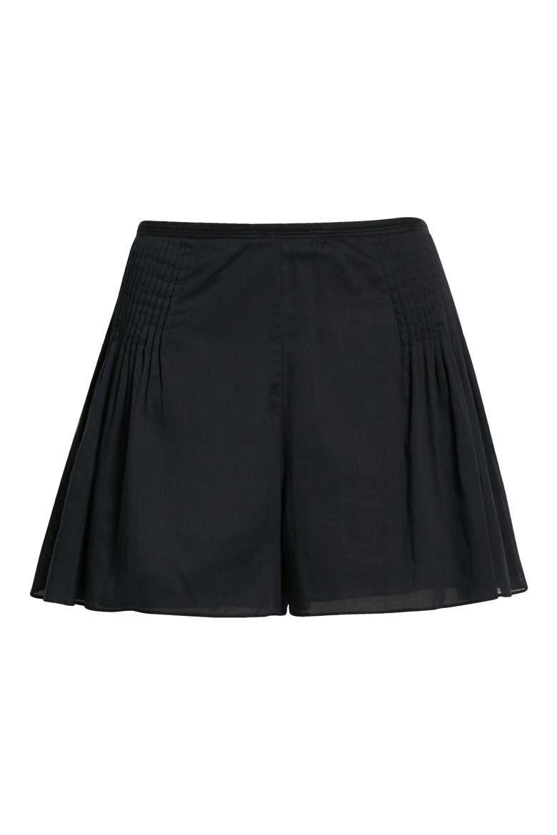 Pintuck Cotton Voile Shorts, Alternate, color, NIGHT