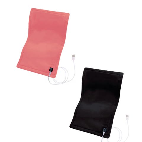 Comfort Duo Extra Large Electric Heating Pads (Pink & Black)