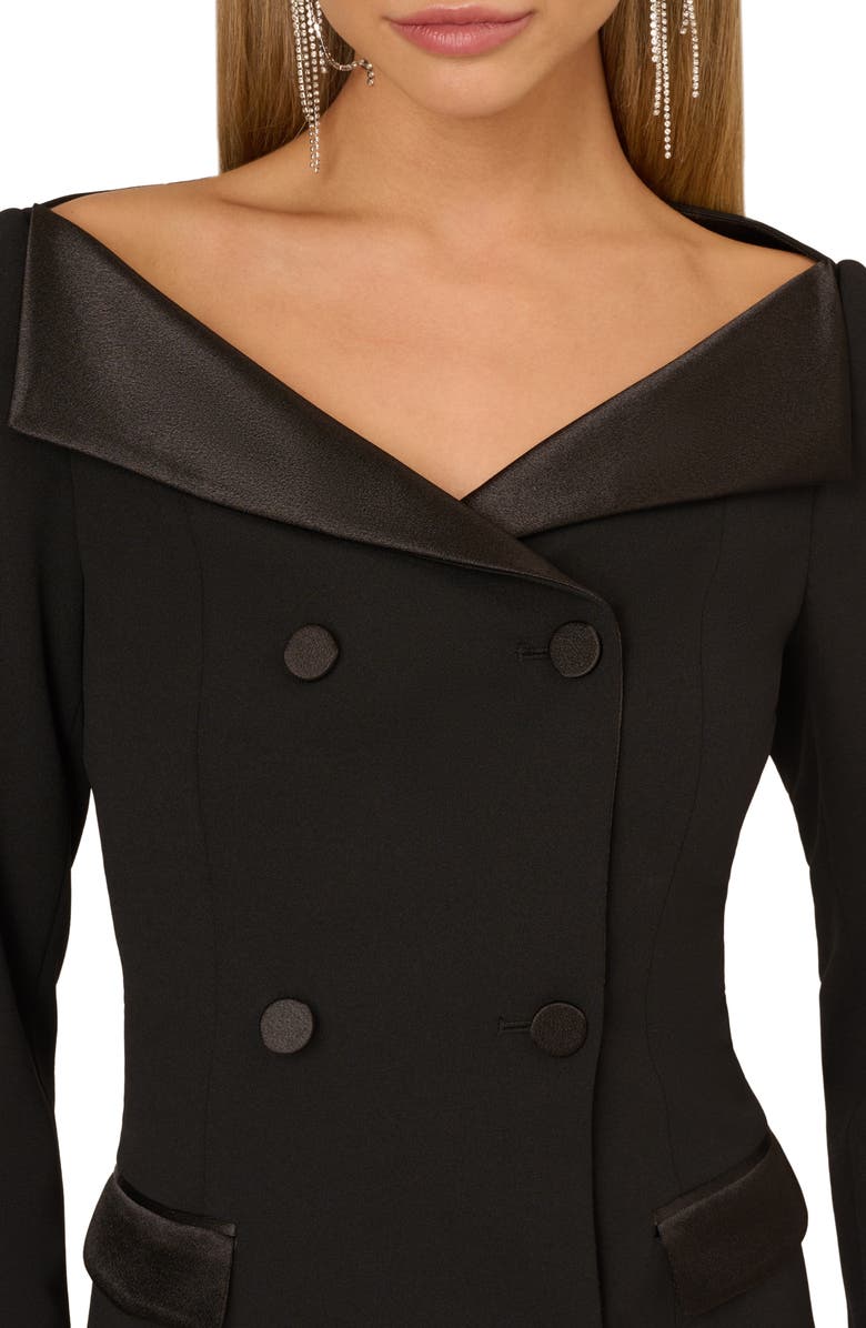 Adrianna Papell Portrait Collar Long Sleeve Blazer Minidress, Alternate, color,