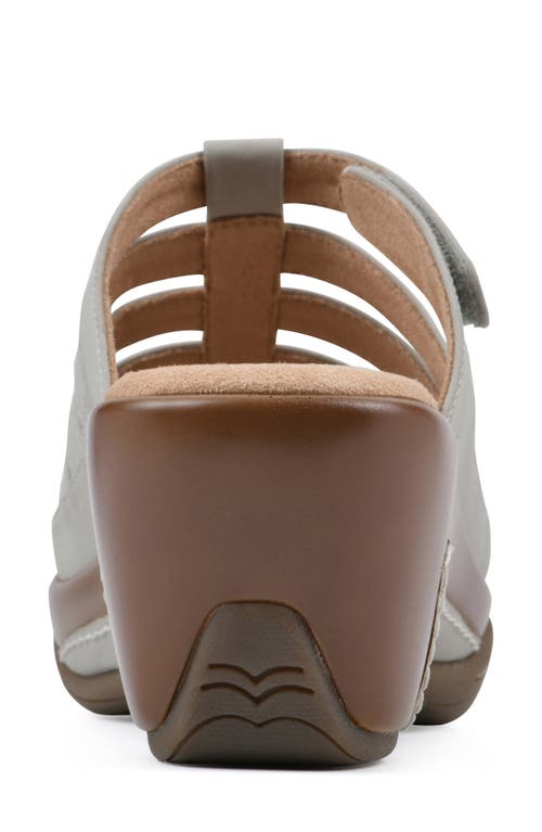 White Mountain Footwear Valencia Wedge Sandal In Ice Burnished Smooth