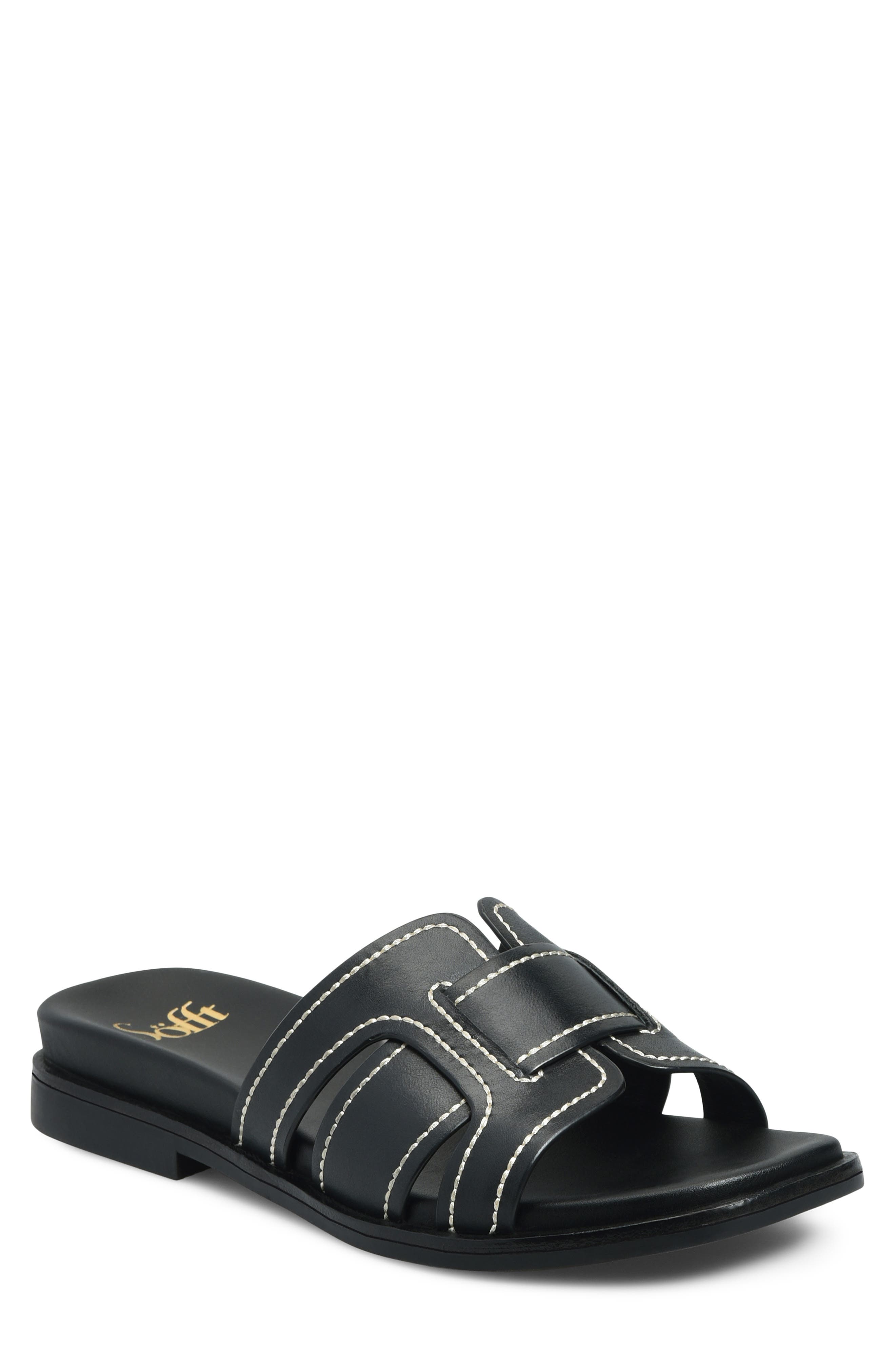 Söfft Rachel Slide Sandal, Main, color, Black