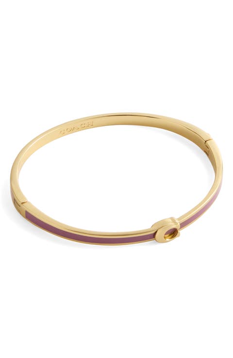Sculpted C Enamel Hinge Bangle