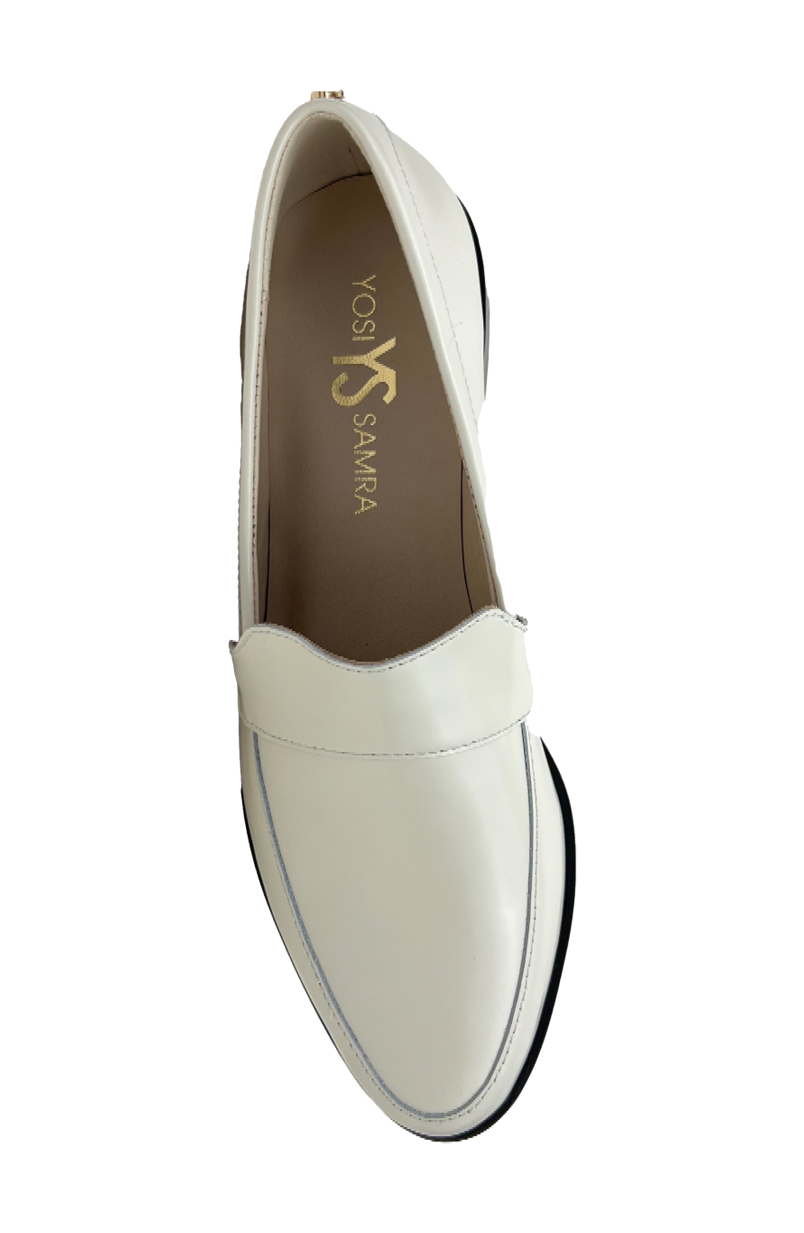 Yosi Samra Olivia Loafer, Alternate, color, Bone