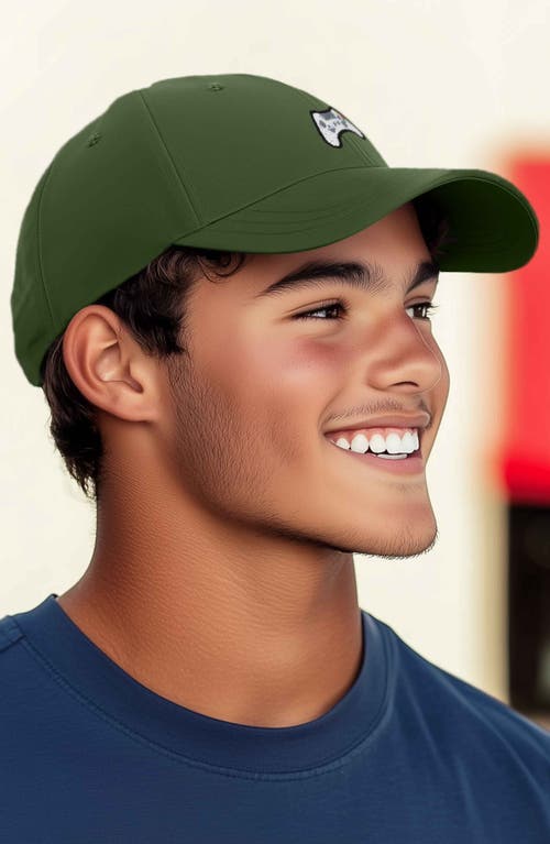 Dalix Game Controller Embroidered Hat In Olive