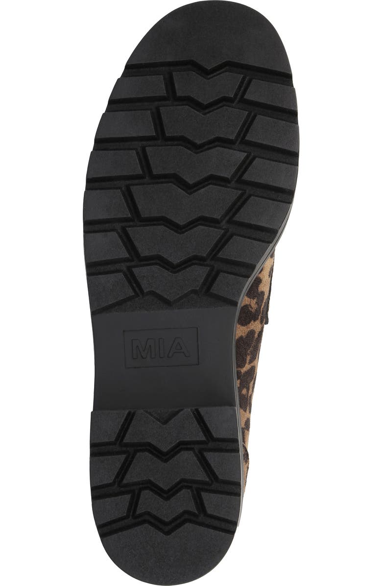MIA Yoani Lug Sole Penny Loafer, Alternate, color, Leopard Print