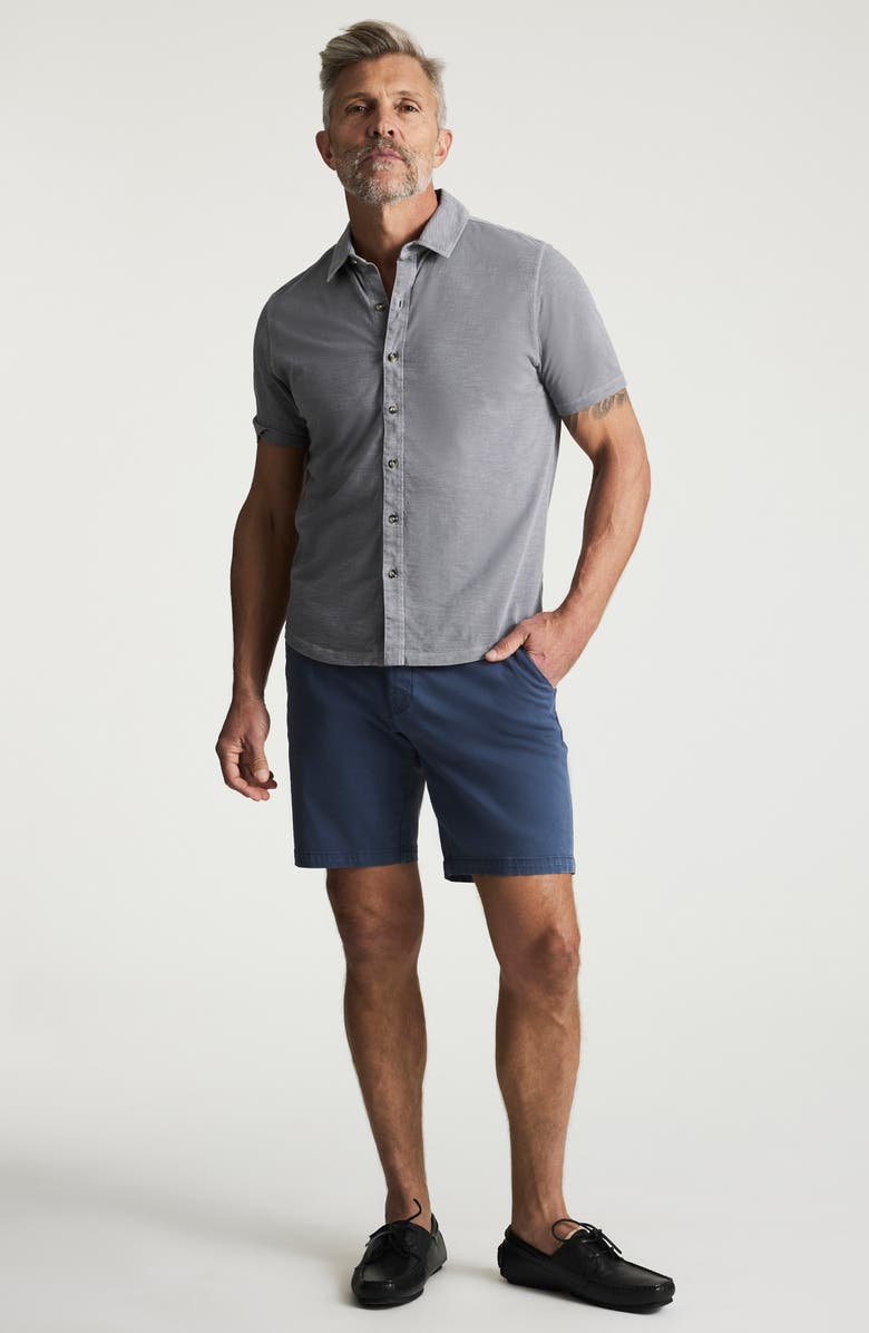 34 Heritage Short Sleeve Slub Cotton Jersey Button-Up Shirt, Alternate, color,