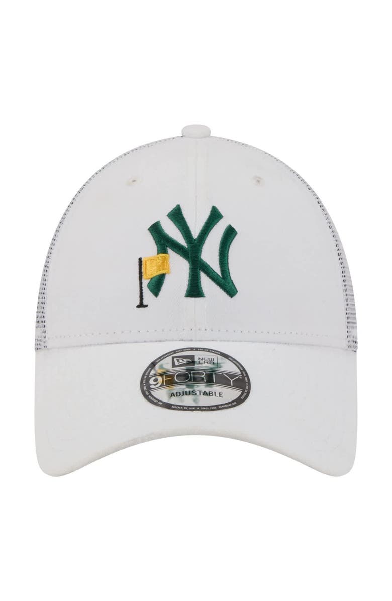 New Era Men's New Era  White New York Yankees Flag 9FORTY Trucker Adjustable Hat, Alternate, color, White