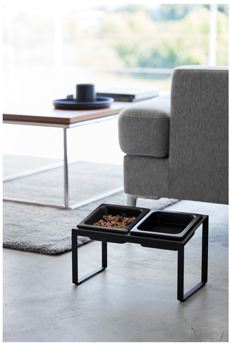 Slow Feeder Pet Bowl Set, Alternate, color, BLACK