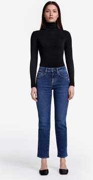 Smythe Wren Stretch Mid Rise Crop Straight Jean