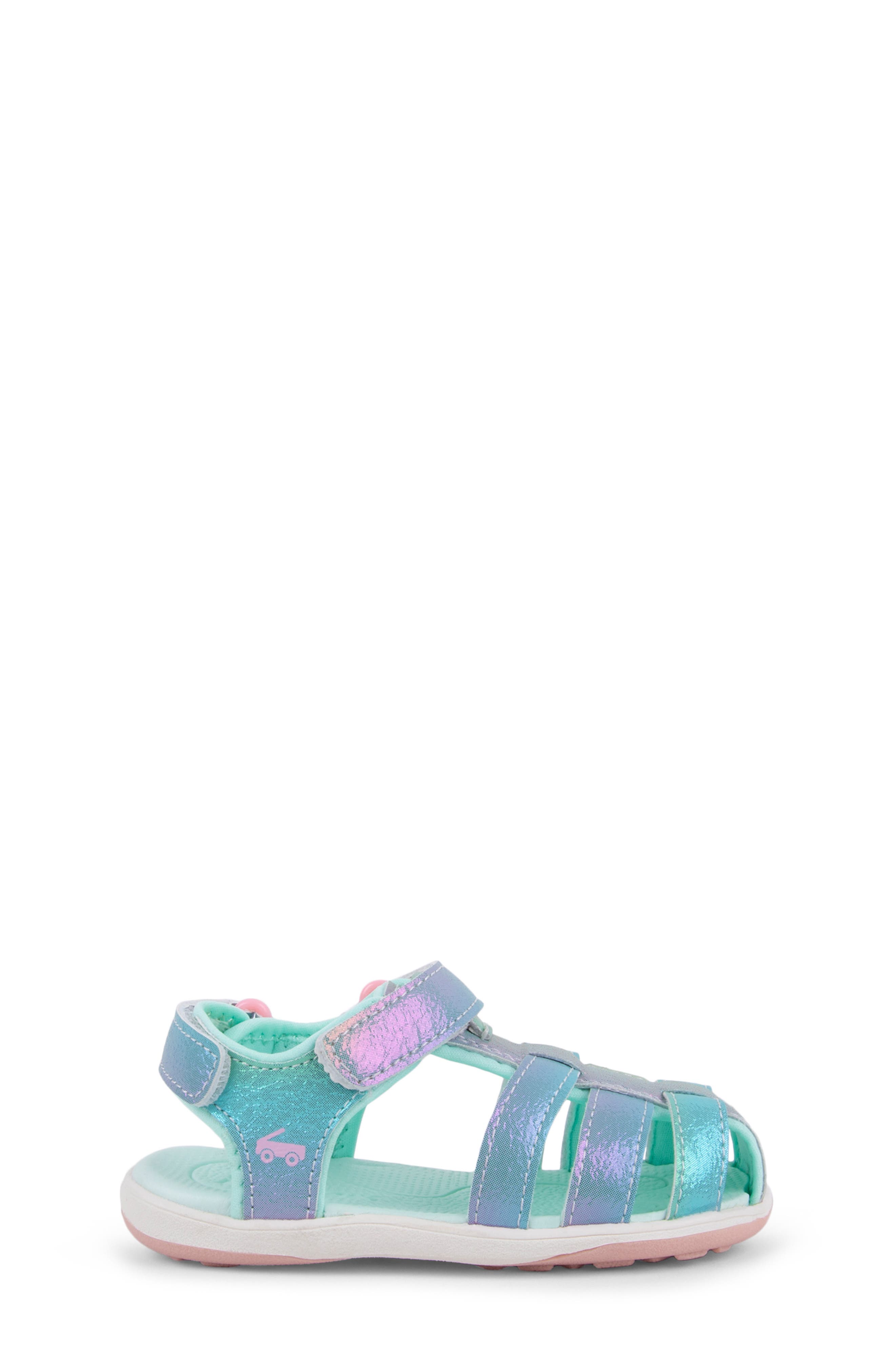 See Kai Run Kids' Paley II Water Friendly Sandal, Alternate, color, Silver Rainbow
