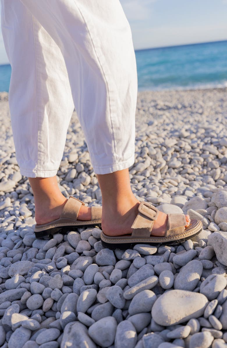 L'Amour des Pieds Dalbir Slide Sandal, Alternate, color, Taupe