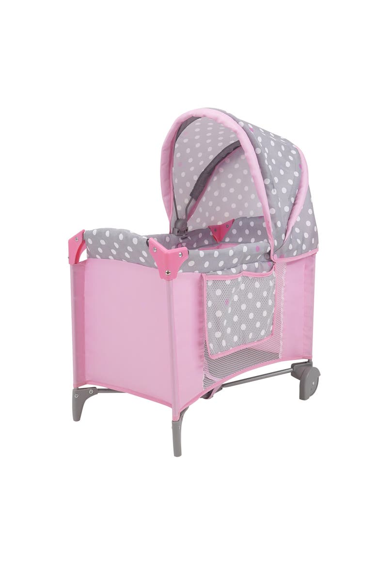 Cotton Candy Pink Doll Play Yard, Fits Dolls Up to 18", Main, color, Multicolored