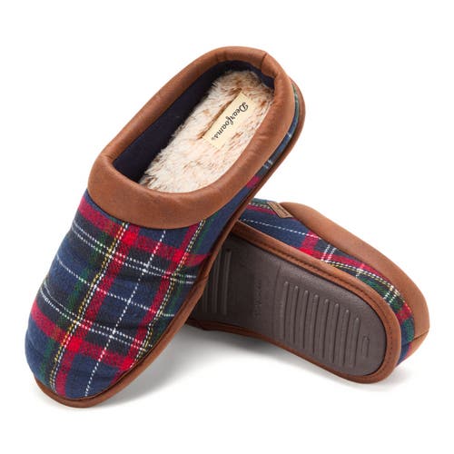 Dearfoams Asher Marled Knit Clog Slipper In Blue