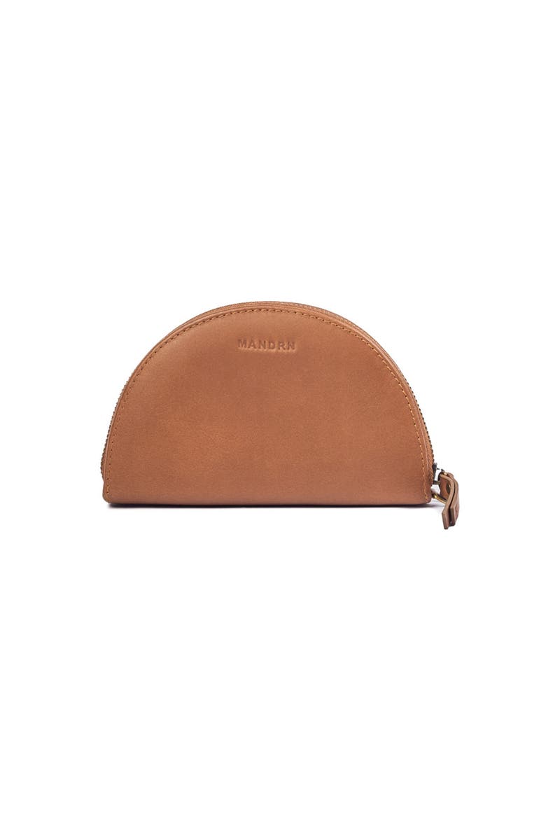 Leather Halfmoon Wallet, Main, color, Tan