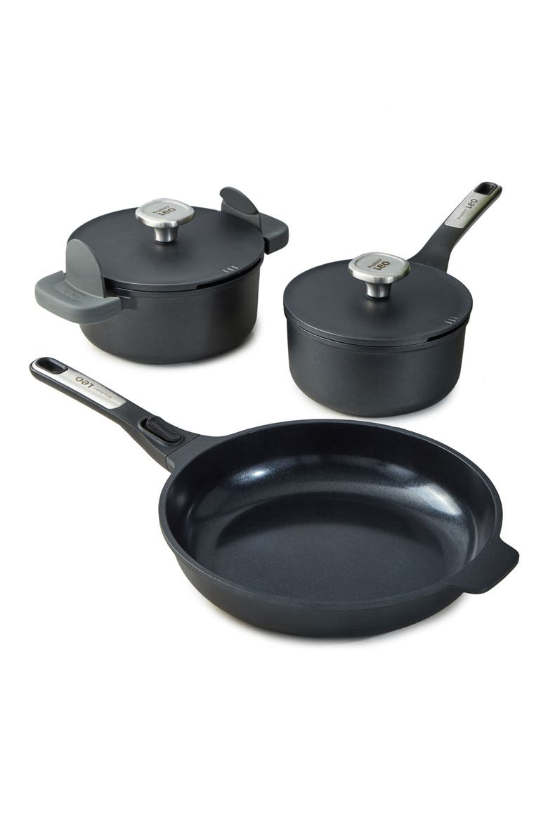 Leo Phantom 5-Piece Cookware Set, Main, color, BLACK
