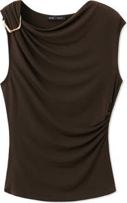MANGO Metal Detail Asymmetric Top