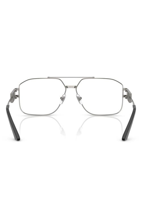 Versace 59mm Pilot Optical Glasses In Gunmetal