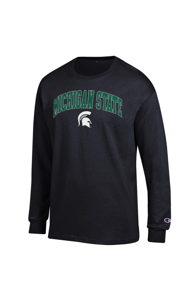 Champion Men's Champion Black Michigan State Spartans Arch Over Logo Long Sleeve T-Shirt, Alternate, color, Black