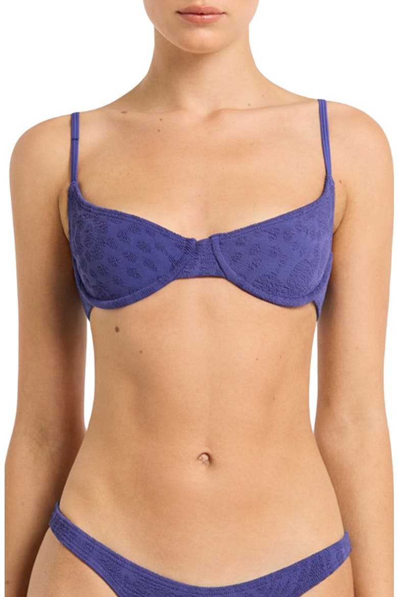 Gracie Balconette Underwire Bikini Top, Main, color, SAPPHIRE ANIMALIA