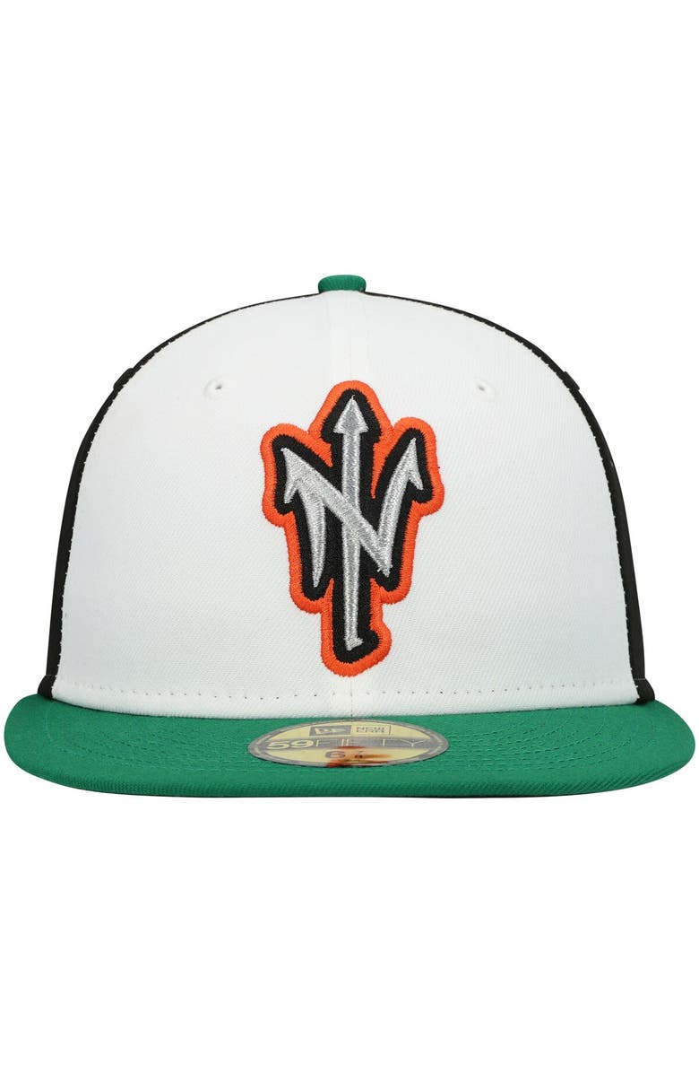 New Era Men's New Era White Norfolk Tides Authentic Collection Team Alternate 59FIFTY Fitted Hat, Alternate, color, 