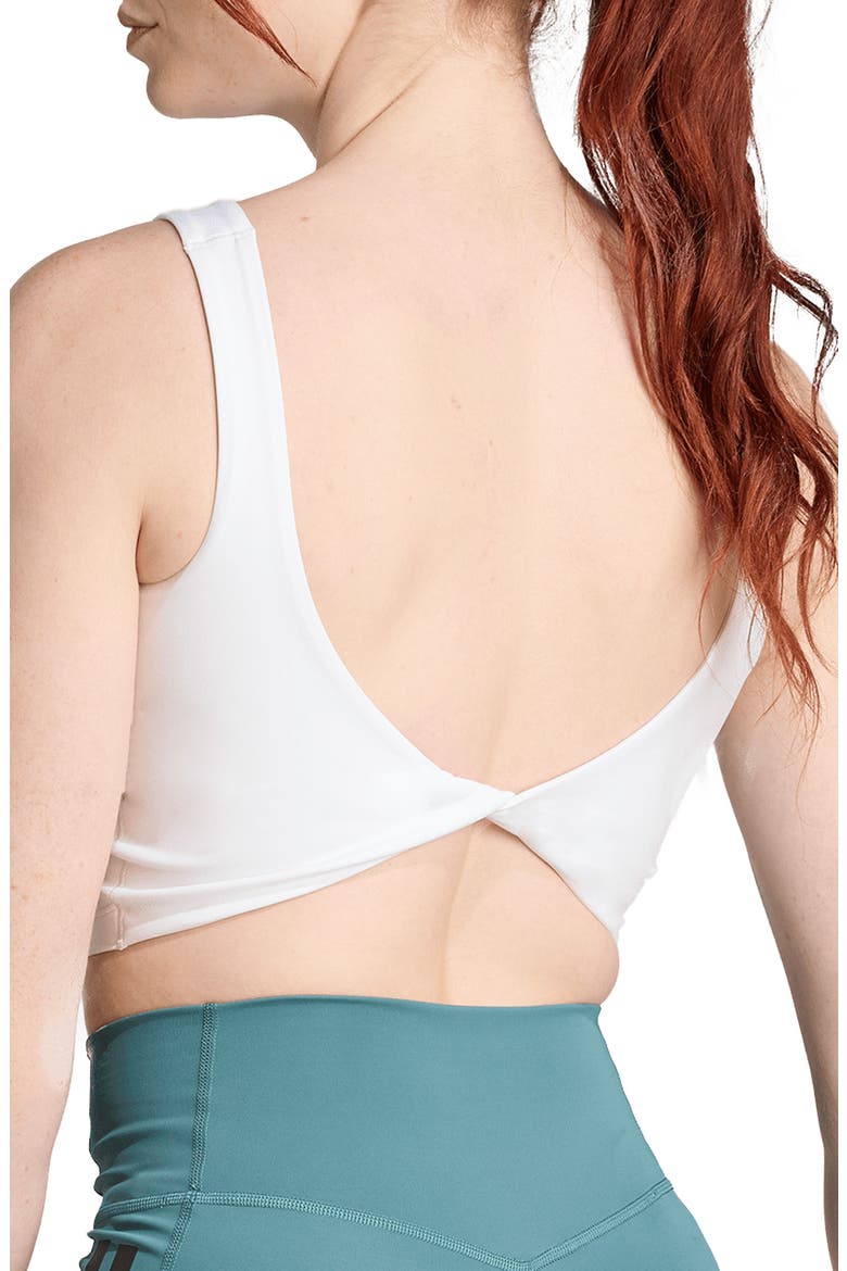 Optime Climacool Longline Sports Bra, Alternate, color, WHITE