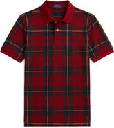 Polo Ralph Lauren Kids' Plaid Cotton Mesh Polo