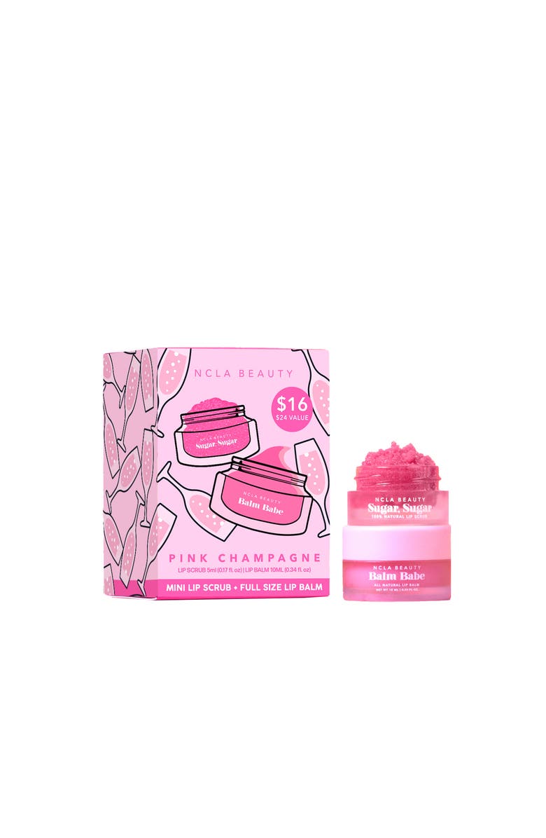 NCLA BEAUTY Pink Champagne Mini Lip Care Set, Main, color, N/A