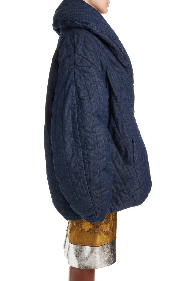 Dries Van Noten Voltaire Oversize Quilted Denim Jacket, Alternate, color, 