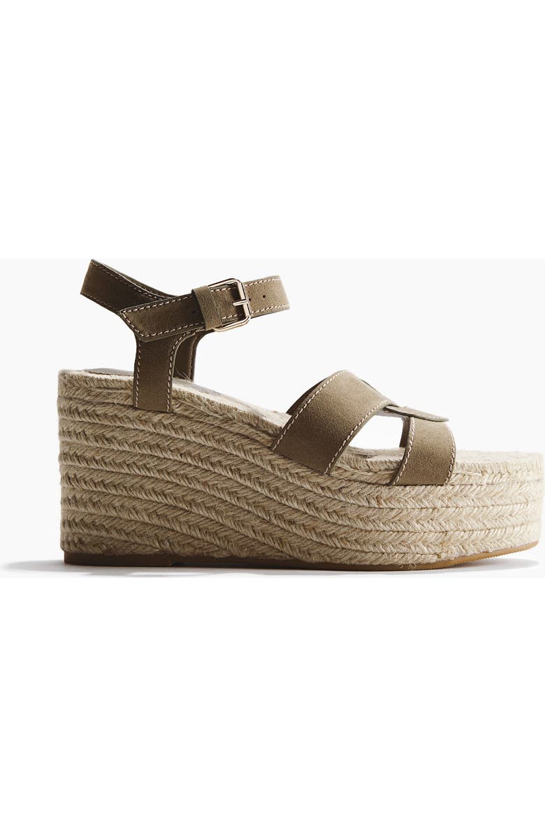 H&M Wedge-heel espadrilles, Main, color, Khaki Green