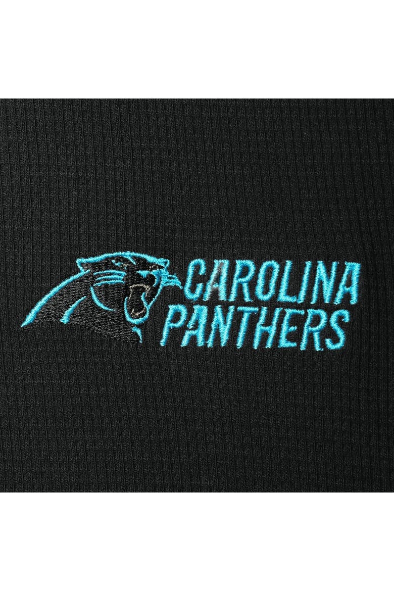 Men's Dunbrooke Black Carolina Panthers Logo Maverick Thermal Henley Long Sleeve T-Shirt, Alternate, color, Black