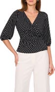 Vince Camuto Ity Wrap Surplice Neck Blouse