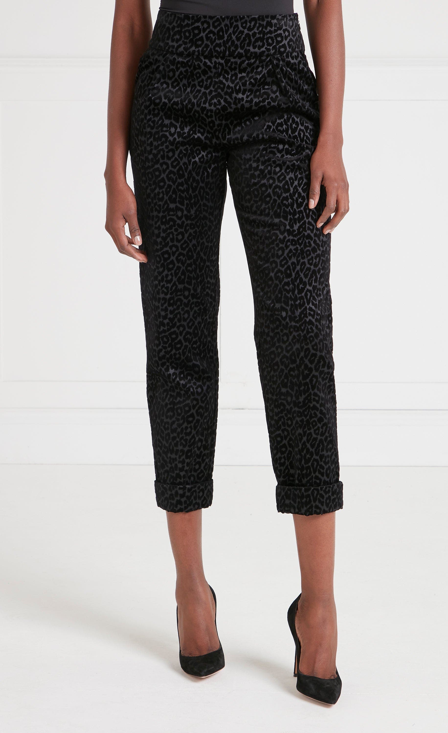Temperley London Lynx Velvet Tapered Trouser In Multi