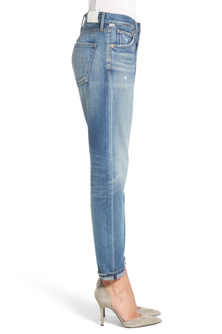 Liya High Waist Slim Boyfriend Jeans, Alternate, color, FADE OUT