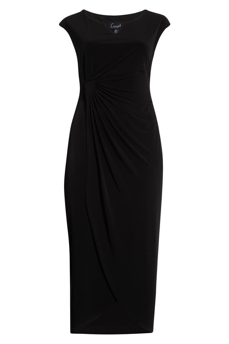 Cap Sleeve Maxi Dress, Alternate, color, BLACK