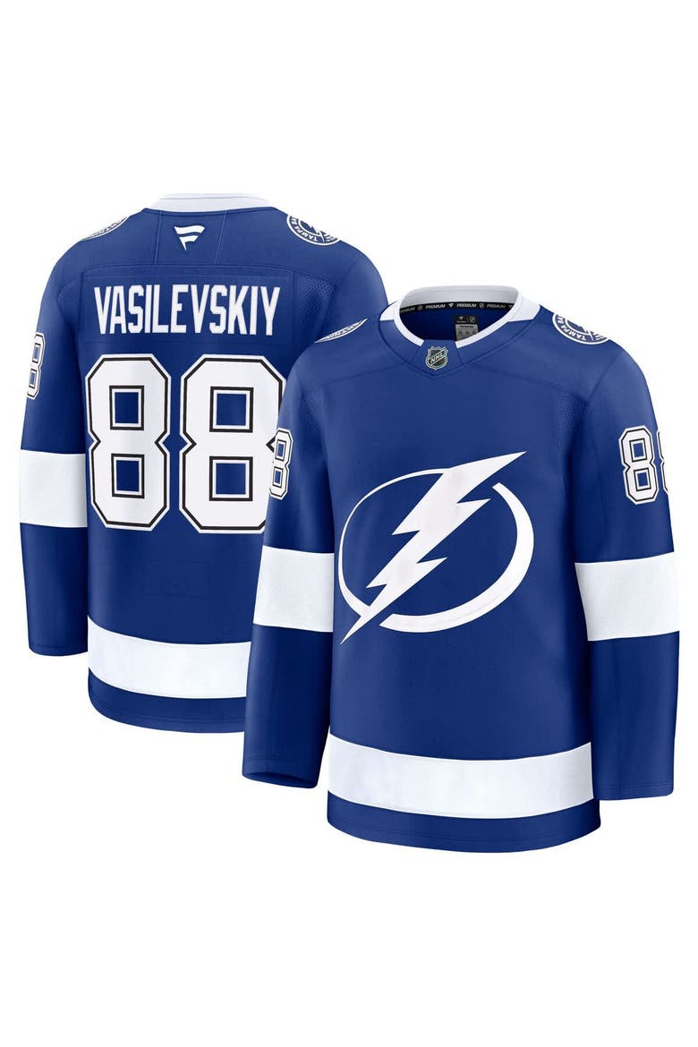 Men's Fanatics Andrei Vasilevskiy Blue Tampa Bay Lightning Home Premium Jersey, Alternate, color, Blue