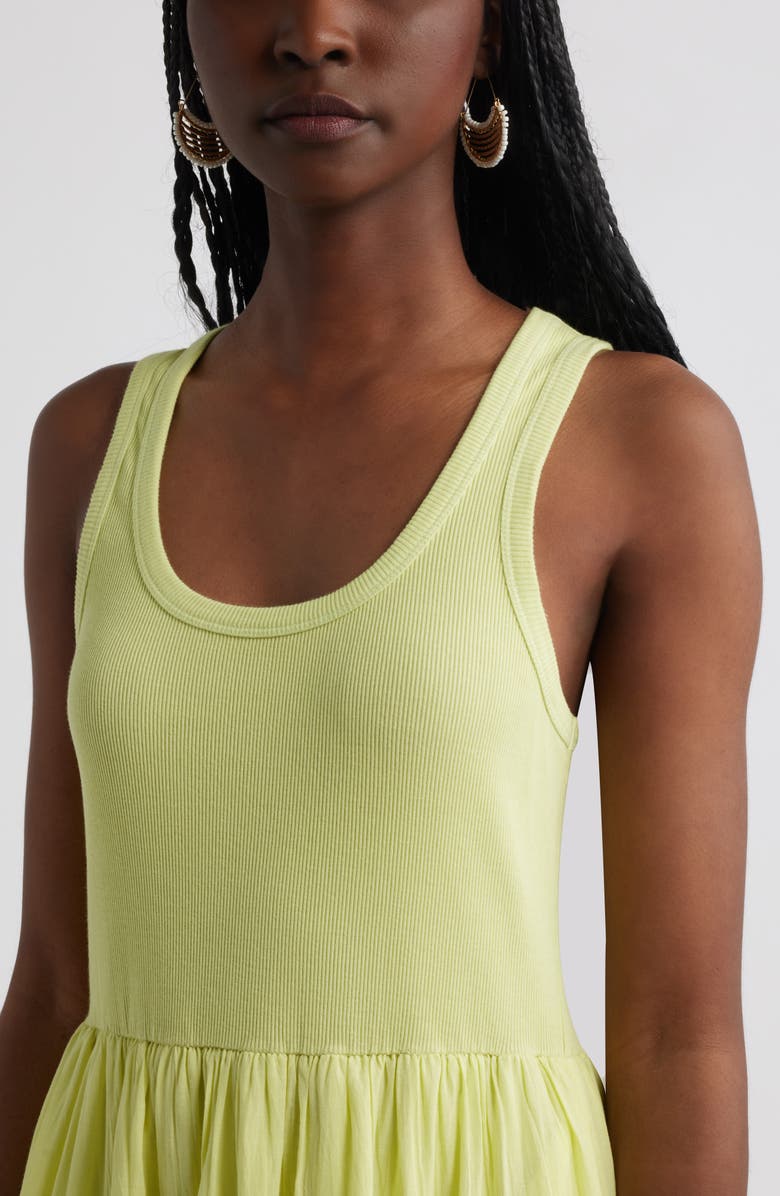 Treasure & Bond Scoop Neck Midi Dress, Alternate, color, Green Finch