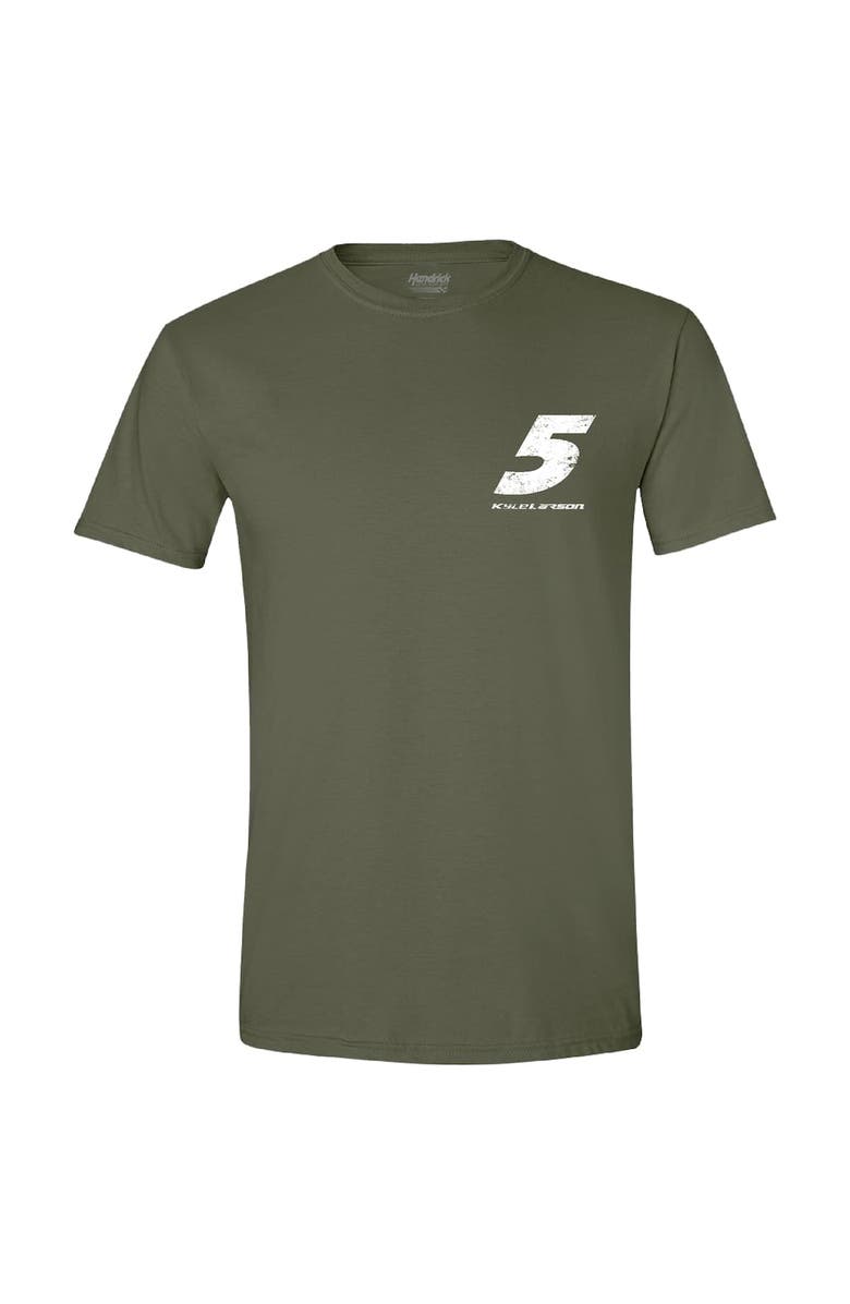 HENDRICK MOTORSPORTS TEAM COLLECTION Men's Hendrick Motorsports Team Collection Green Kyle Larson Flag T-Shirt, Alternate, color,