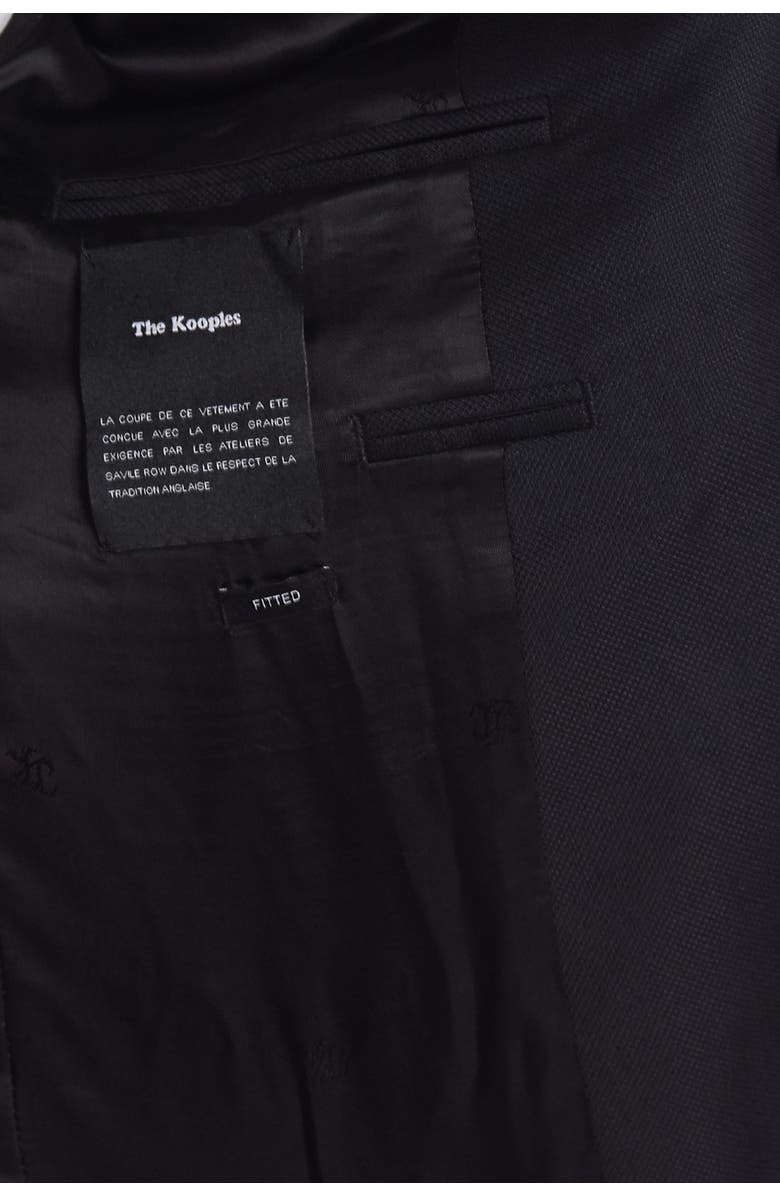 The Kooples Dark Pique Two Button Notch Lapel Jacket, Alternate, color,